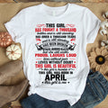 This Girl Was Born In April, her birthday gifts for April, April Birthday cotton Shirts for woman, Queens are born in April