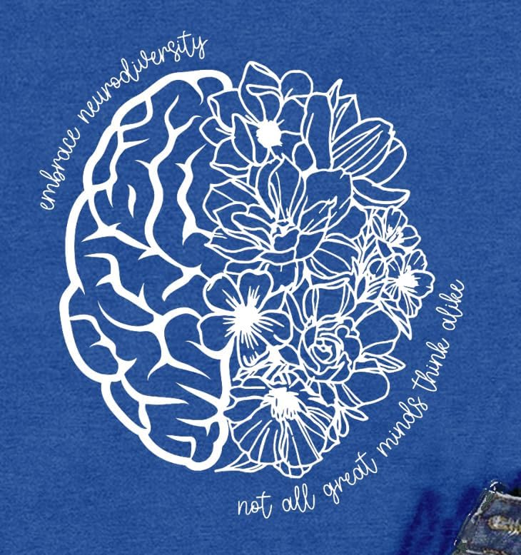 Ascrazy Autism Awareness Shirt for Women Autism Acceptance Love Tshirt Inspirational Neurodiversity Tee Top