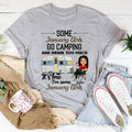 Personalized Birthday T Shirt, Camping birthday shirt, Some January Girls go camping, Campers Gift, Camping Lover Unisex Cotton T Shirt