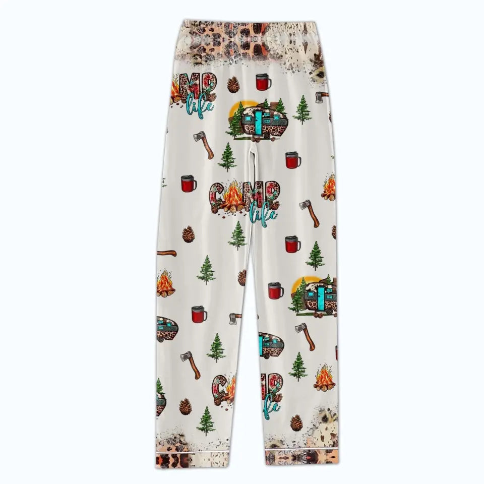 Personalized Women's Pajama Set, Gift For Camper Lover