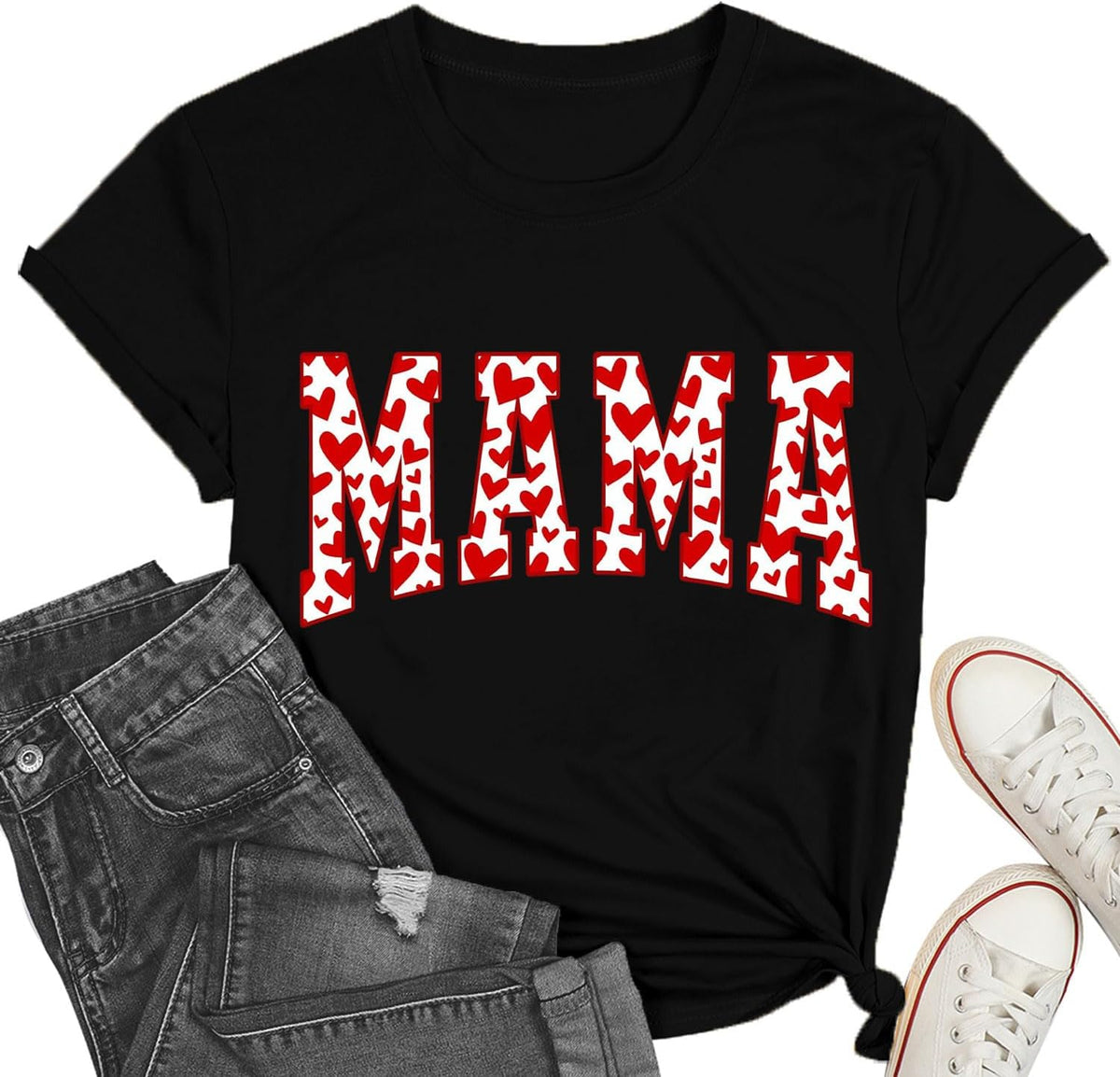 Mama Valentines Shirt Valentines Shirts for Women Valentines Tee Mama Womens Red Valentines Tops