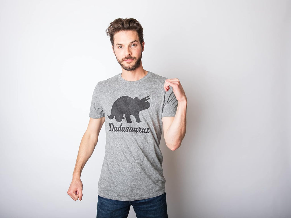 Mens Dadasaurus Tshirt Funny Fathers Day Dinosaur Tee for Guys