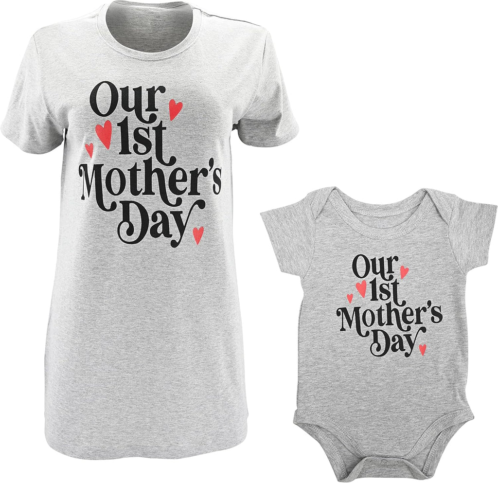 First Mothers Day Matching Mommy and Me Outfits Mom Daughter Shirts Mama Mini Clothing