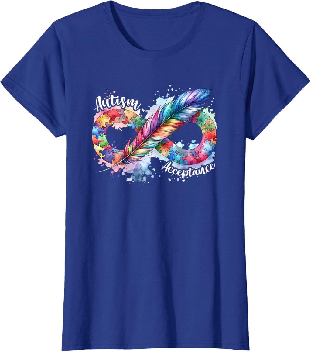 Autism Awareness Acceptance Rainbow Infinity Symbol