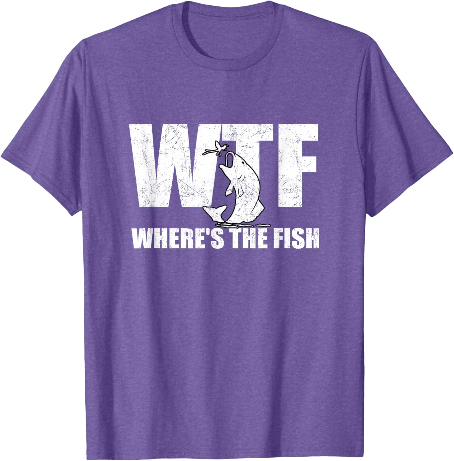 WTF Where's The Fish Men's Funny Fishing Gifts Fathers Day