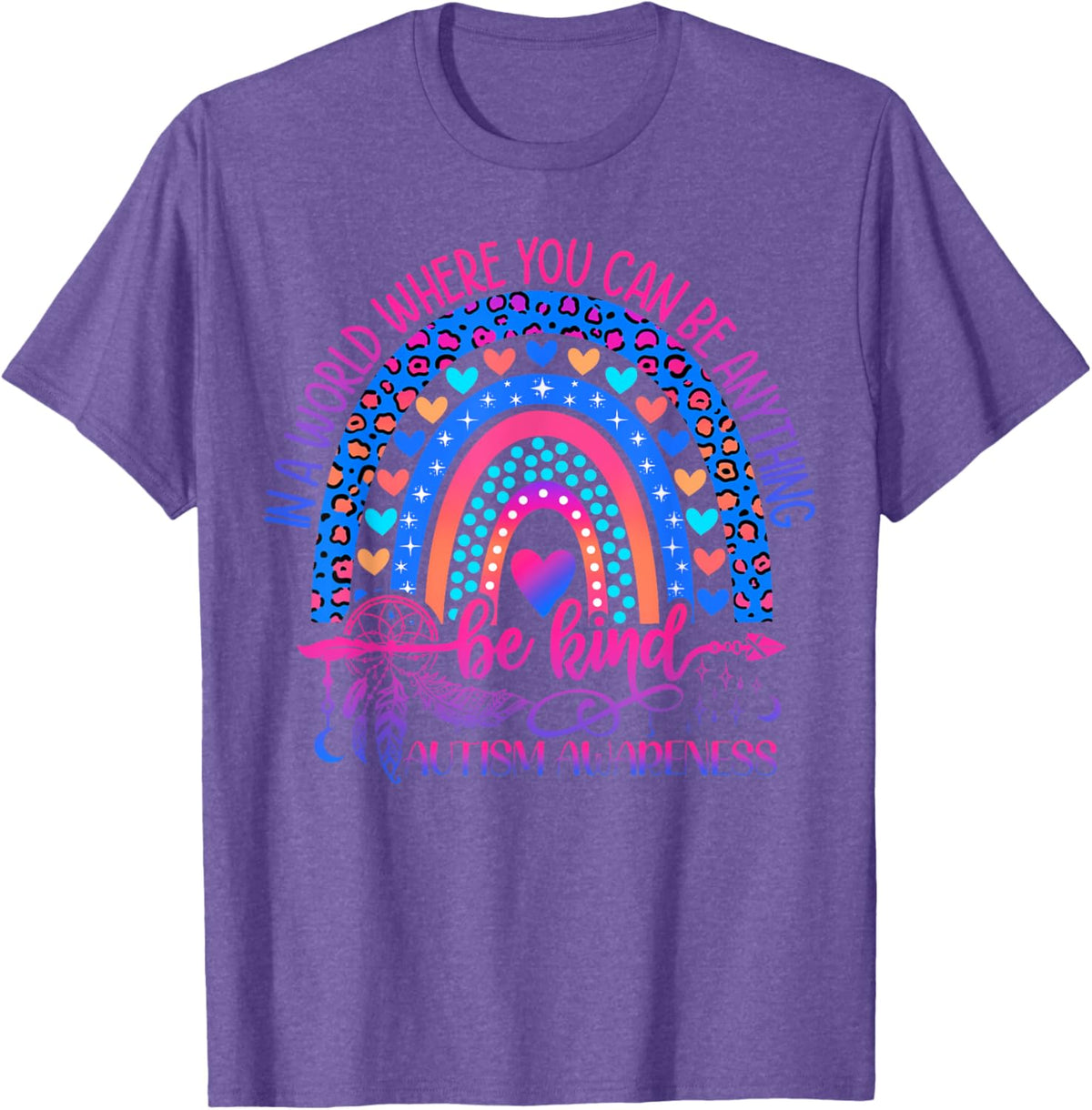 Autism Awareness Be Kind Leopard Rainbow Choose Kindness