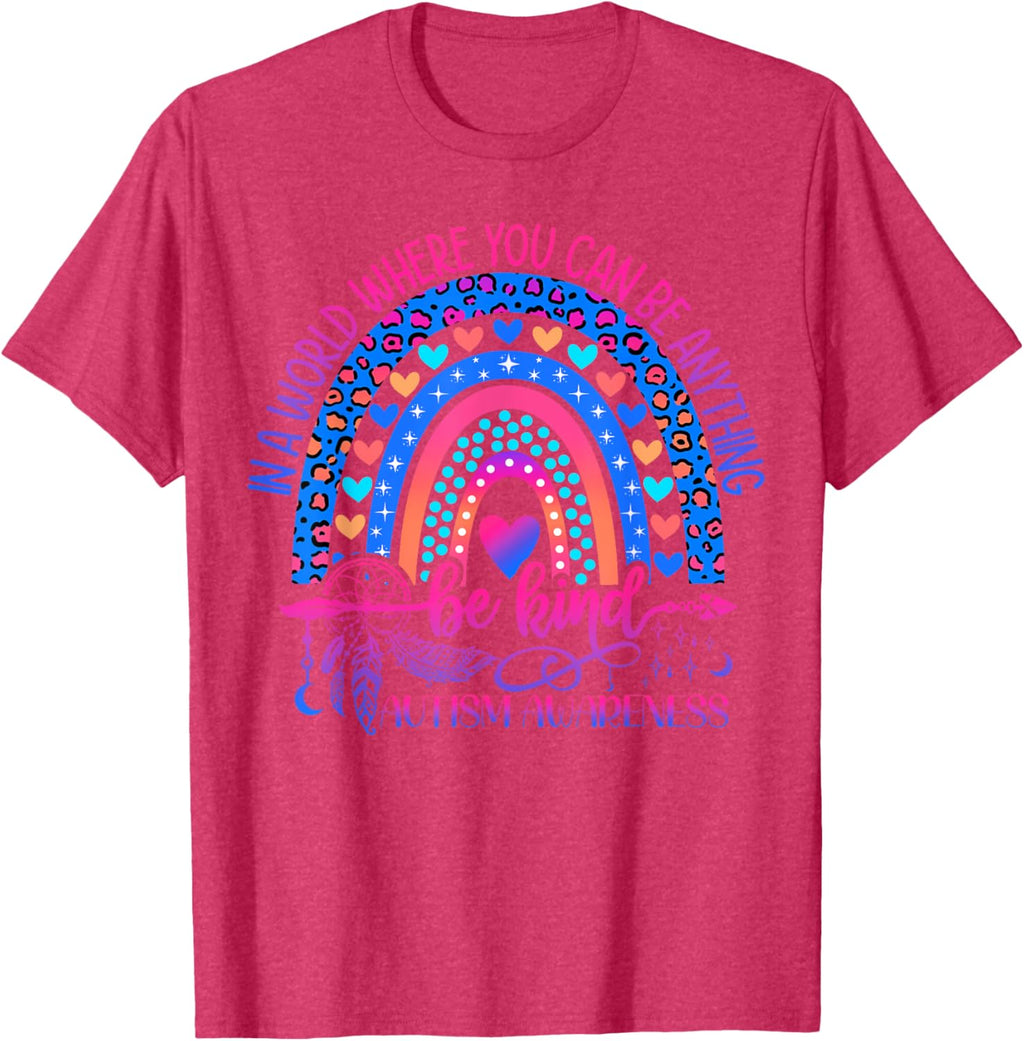 Autism Awareness Be Kind Leopard Rainbow Choose Kindness
