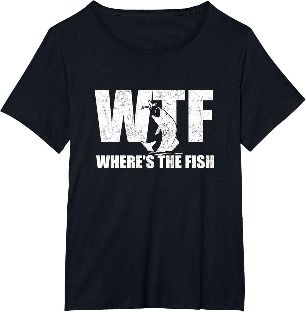 WTF Where's The Fish Men's Funny Fishing Gifts Fathers Day