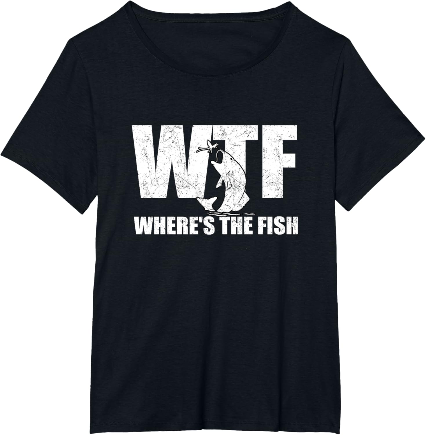 WTF Where's The Fish Men's Funny Fishing Gifts Fathers Day
