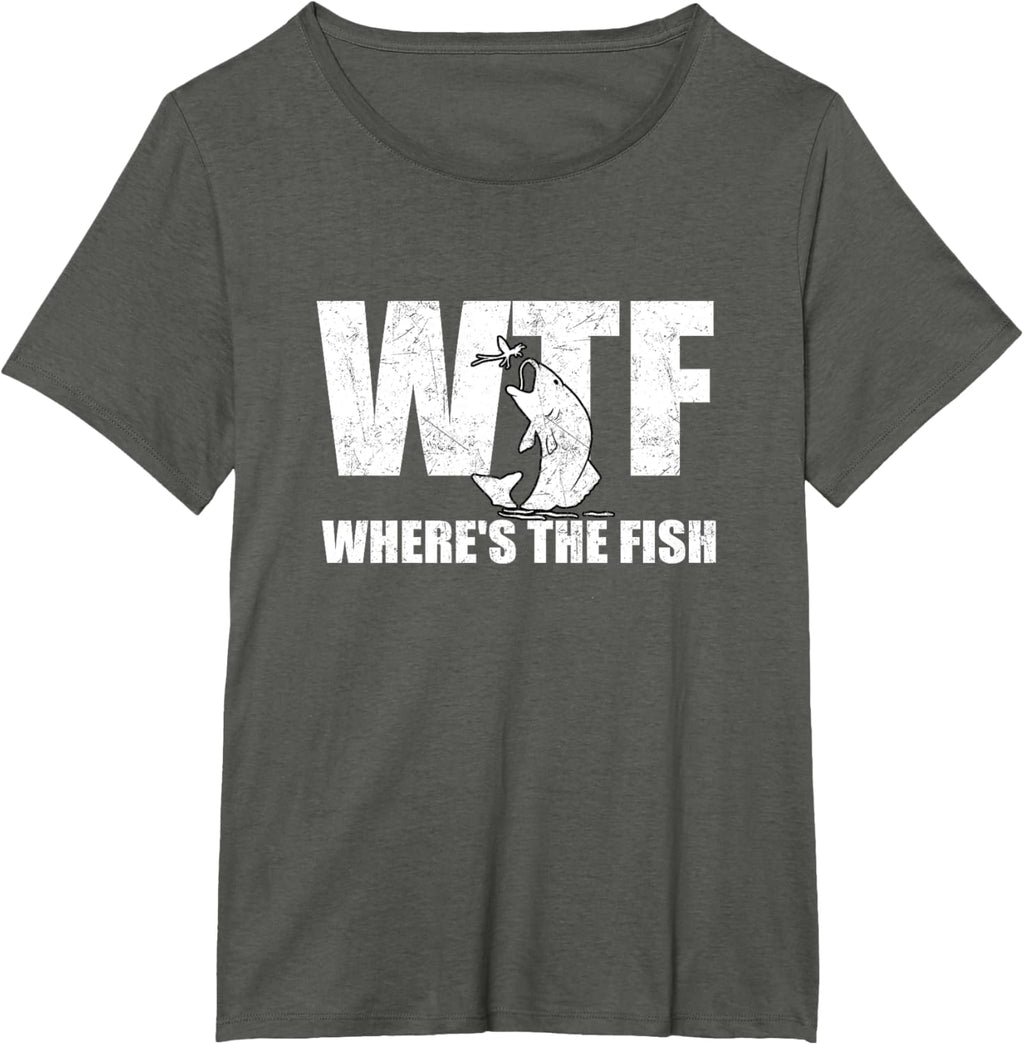 WTF Where's The Fish Men's Funny Fishing Gifts Fathers Day