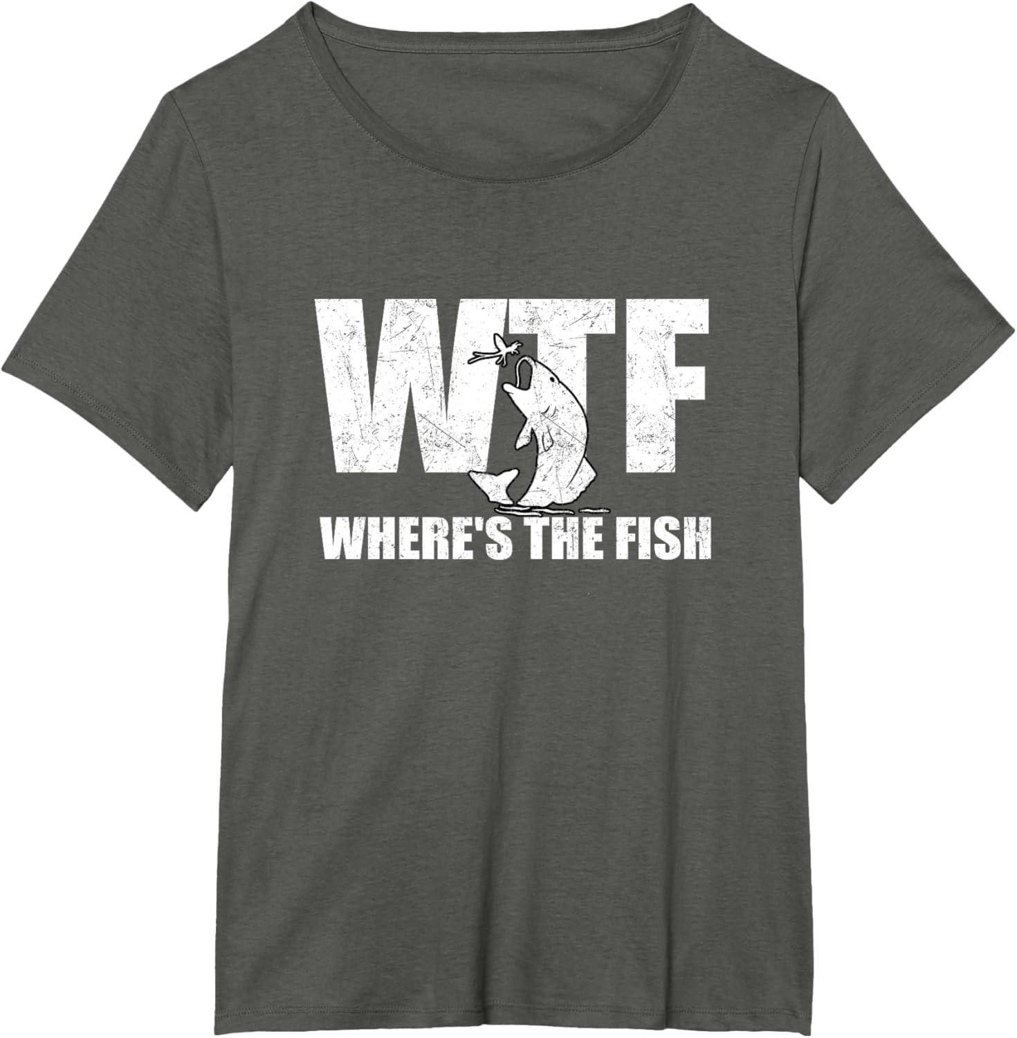 WTF Where's The Fish Men's Funny Fishing Gifts Fathers Day