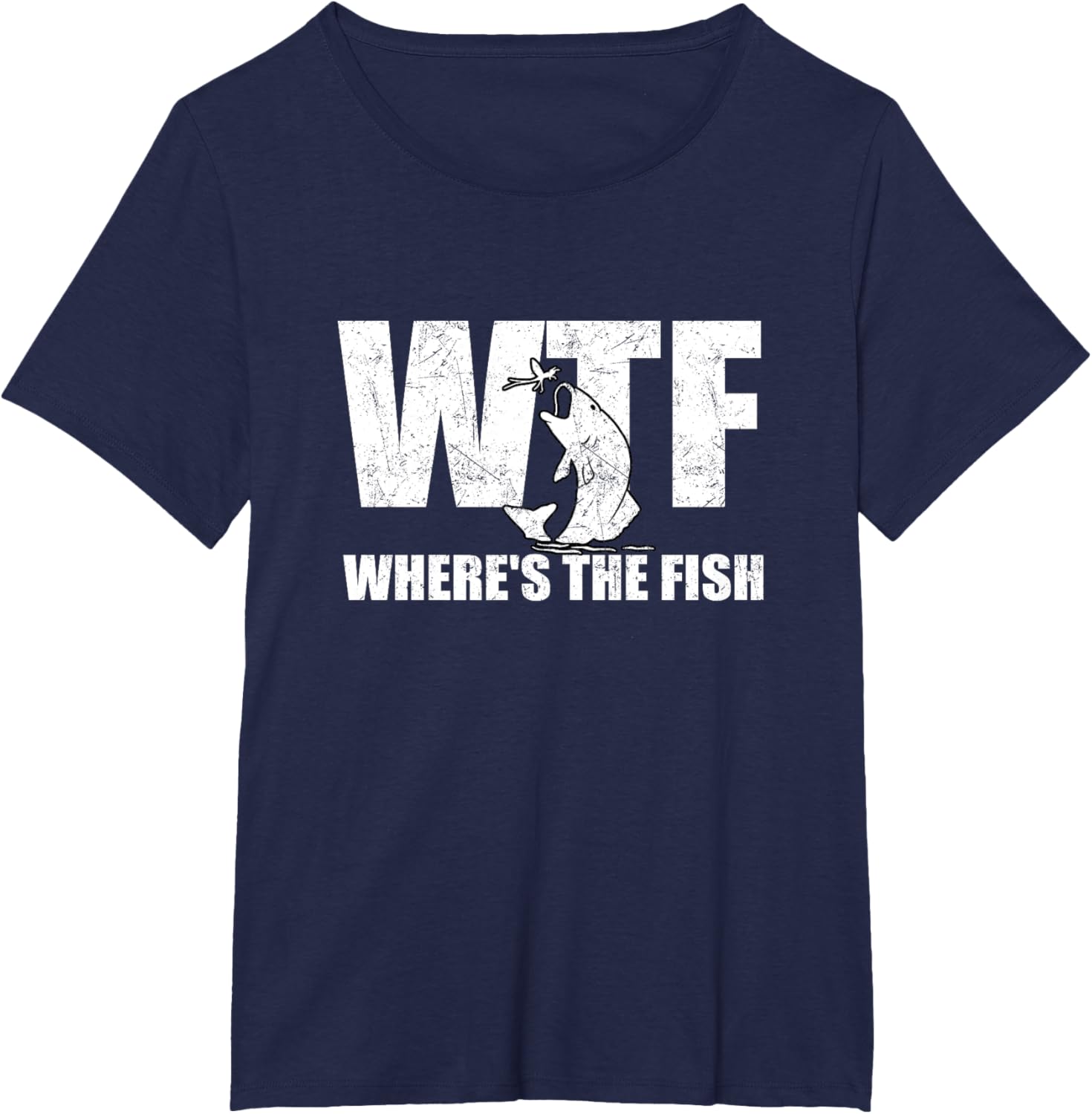 WTF Where's The Fish Men's Funny Fishing Gifts Fathers Day