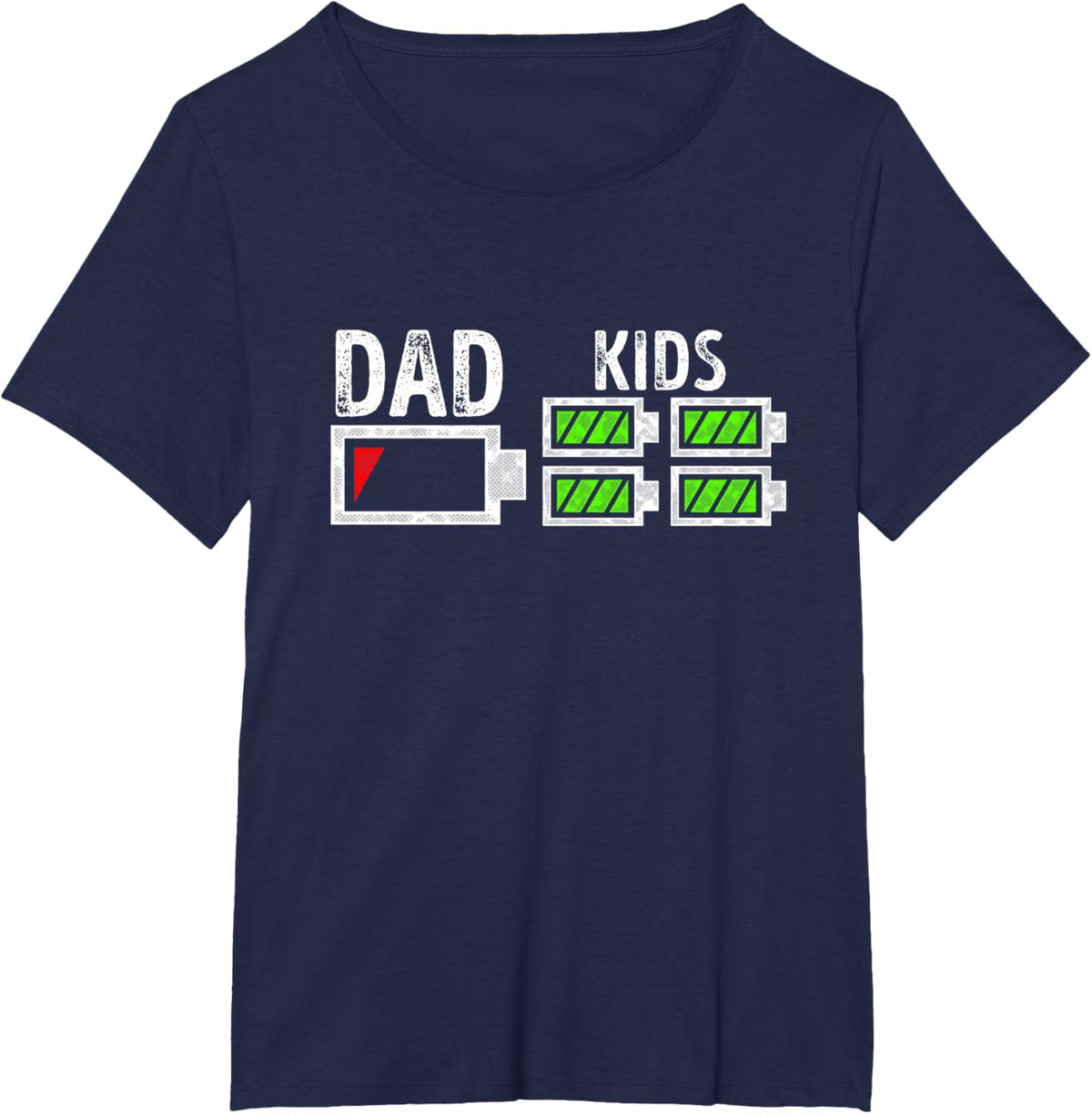 Dad of Four Low Battery Funny Father of 4 Kids Dad