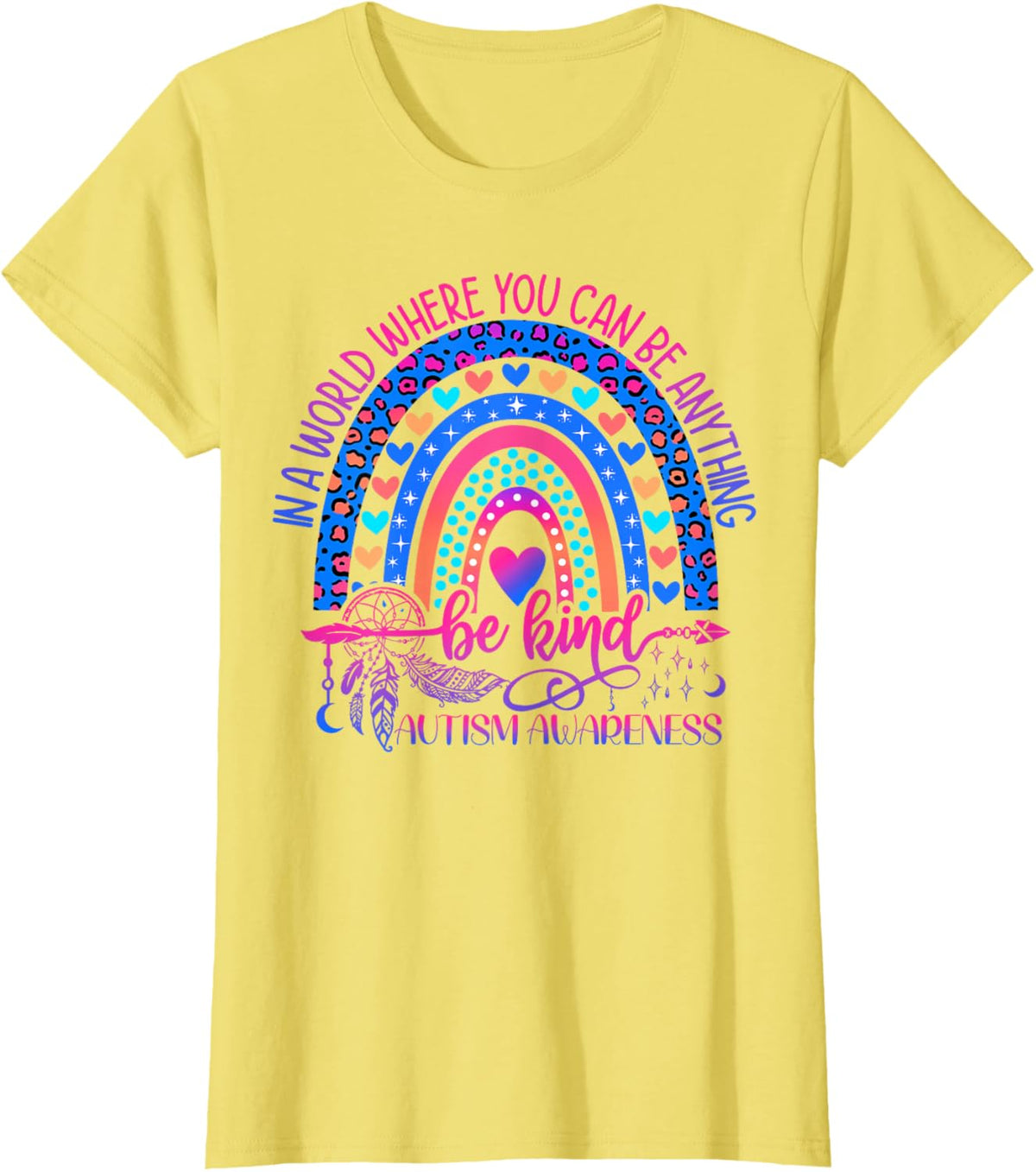 Autism Awareness Be Kind Leopard Rainbow Choose Kindness