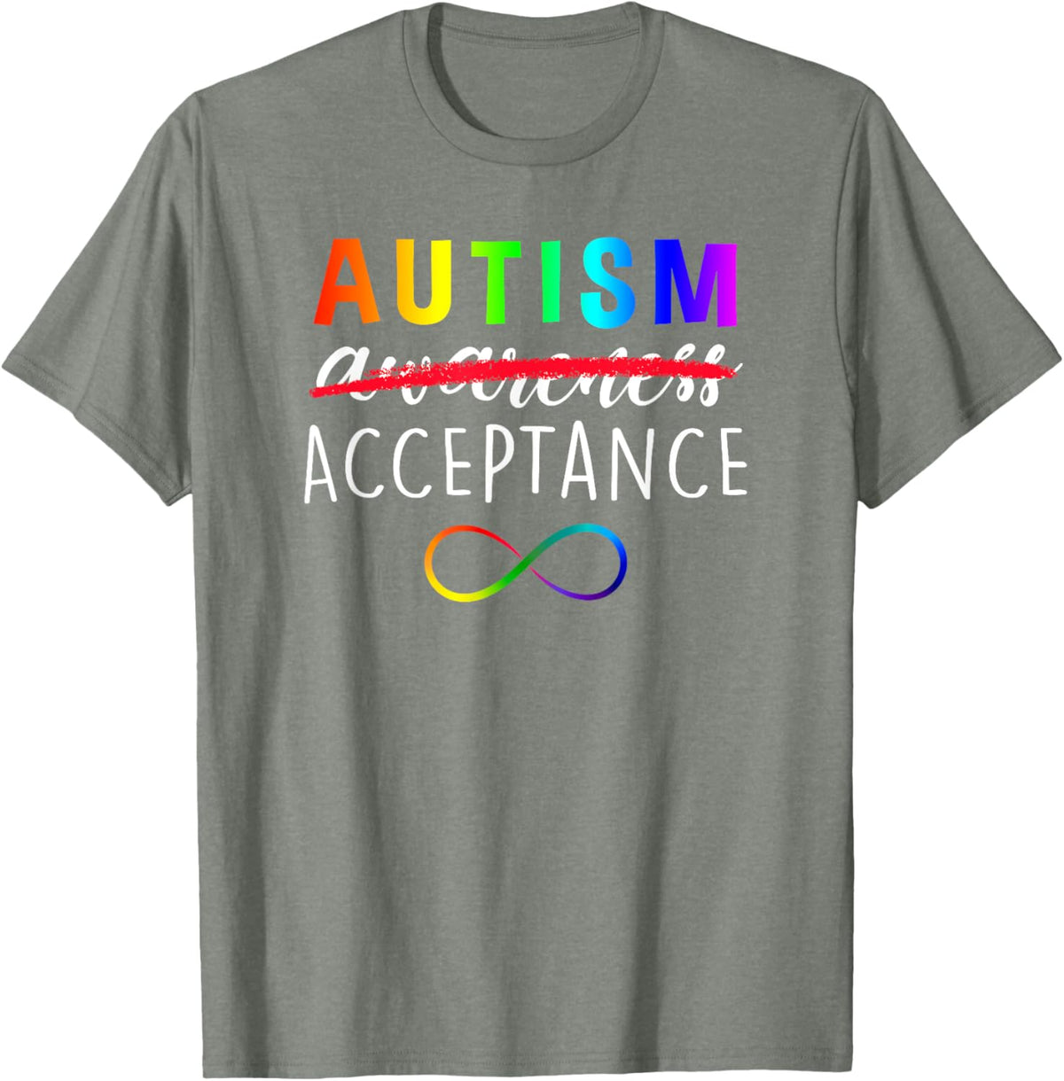 Autism - Red Instead - Acceptance Not Awareness