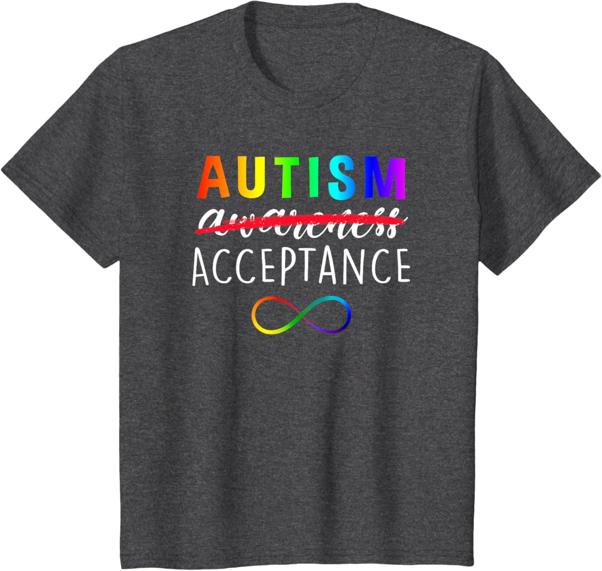 Autism - Red Instead - Acceptance Not Awareness