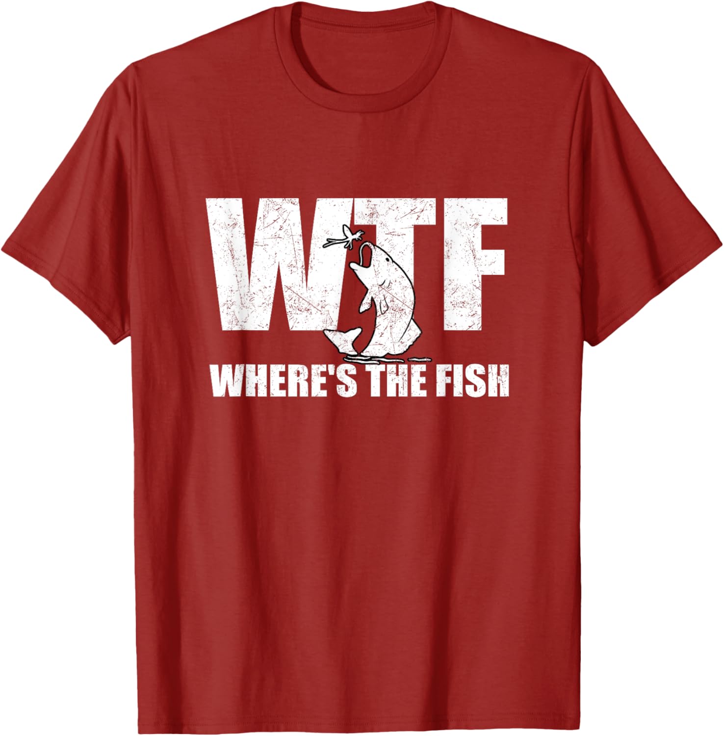 WTF Where's The Fish Men's Funny Fishing Gifts Fathers Day