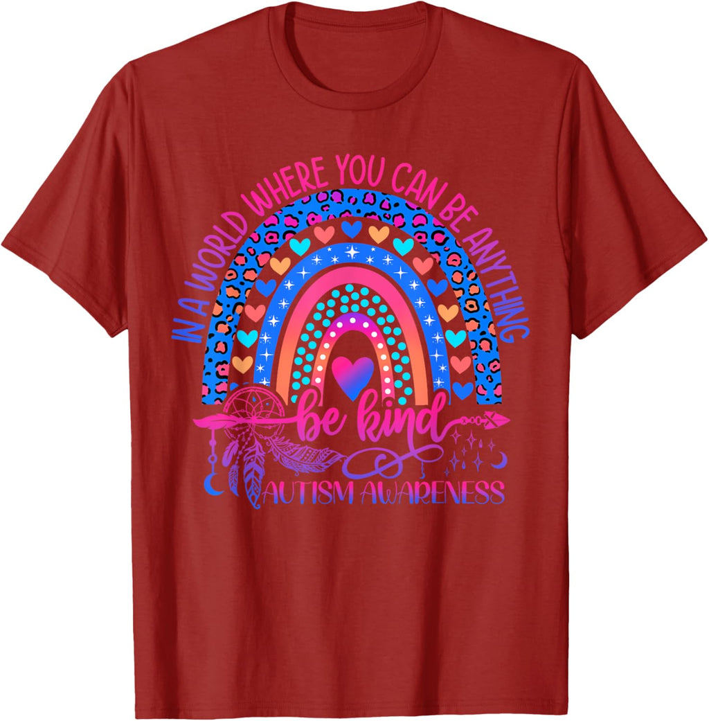 Autism Awareness Be Kind Leopard Rainbow Choose Kindness