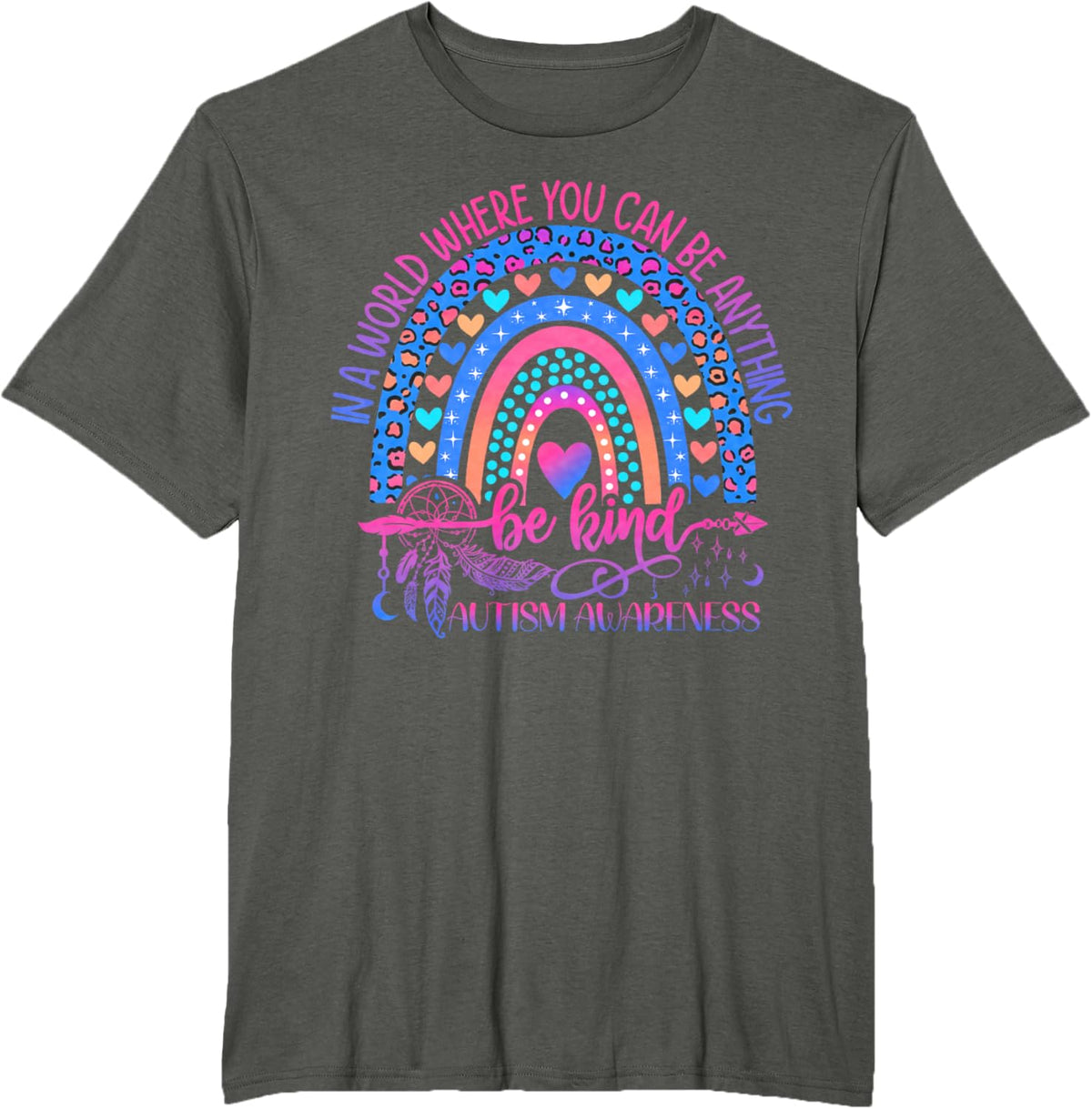 Autism Awareness Be Kind Leopard Rainbow Choose Kindness