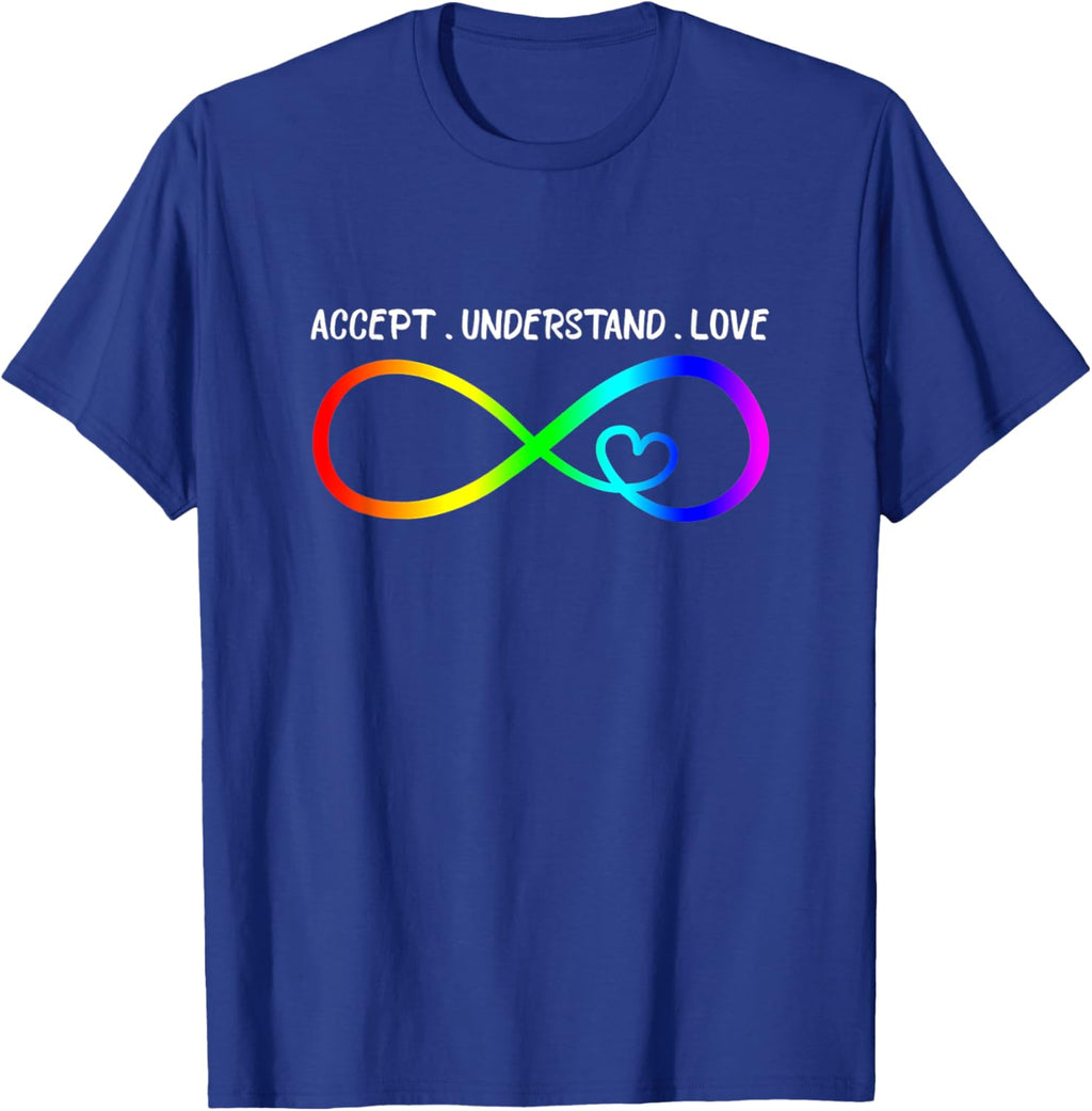 Accept Understand Love Heart Infinity Autism Awareness