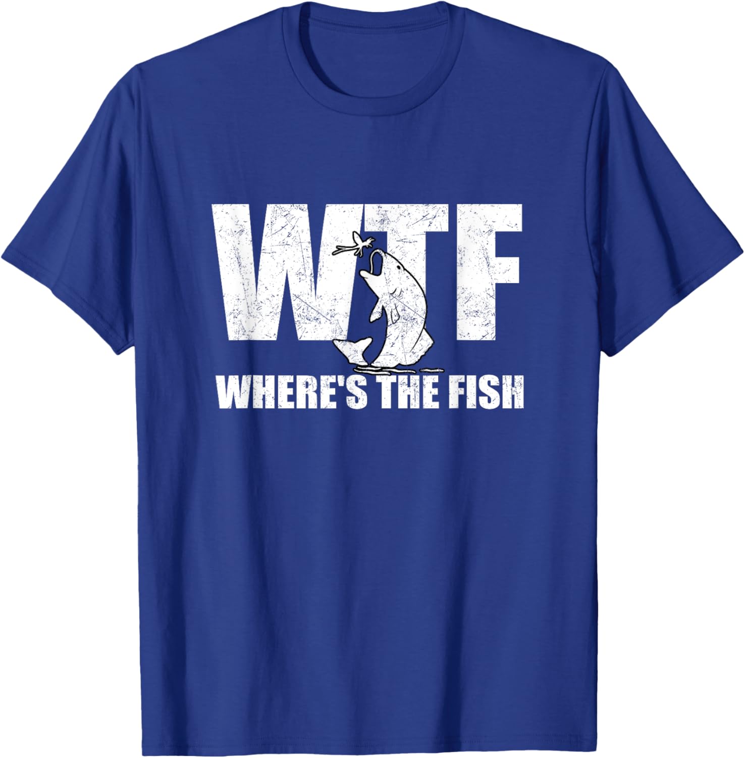 WTF Where's The Fish Men's Funny Fishing Gifts Fathers Day