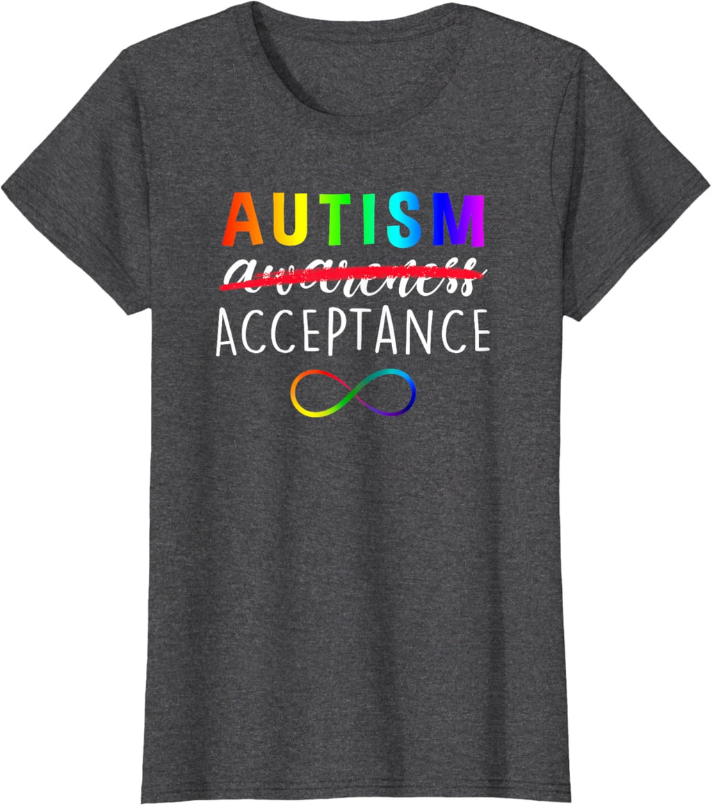 Autism - Red Instead - Acceptance Not Awareness