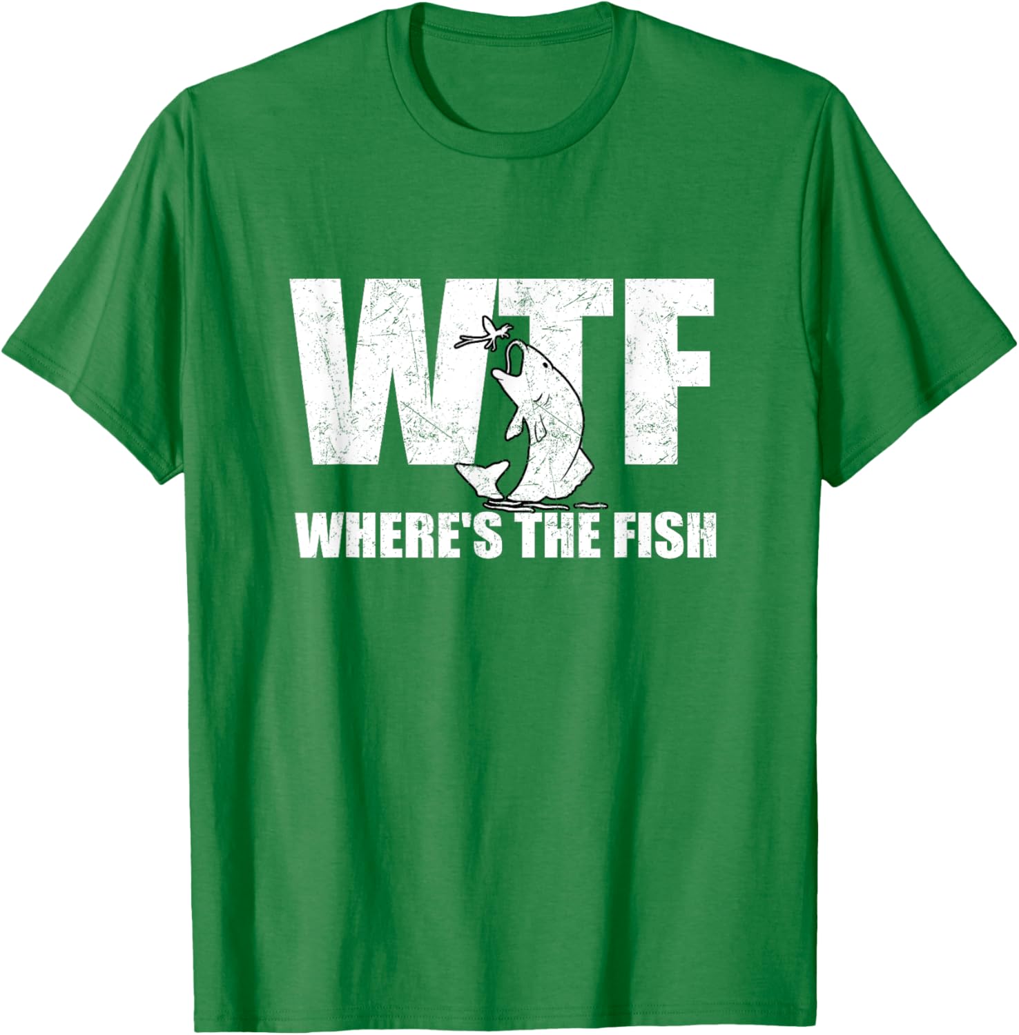 WTF Where's The Fish Men's Funny Fishing Gifts Fathers Day
