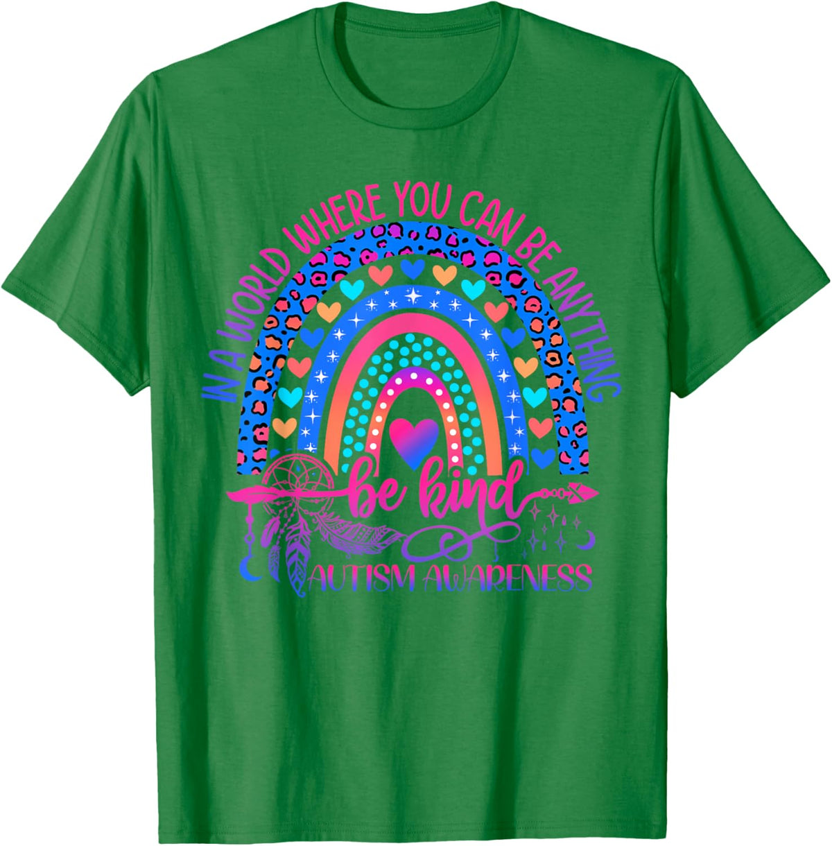 Autism Awareness Be Kind Leopard Rainbow Choose Kindness