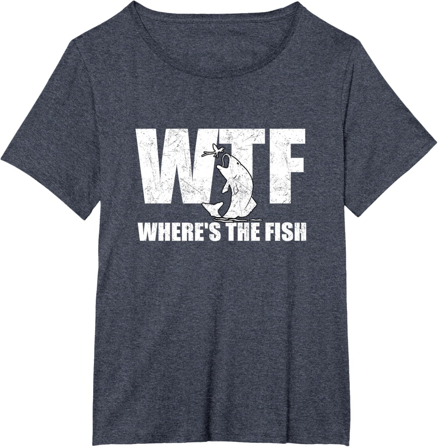 WTF Where's The Fish Men's Funny Fishing Gifts Fathers Day