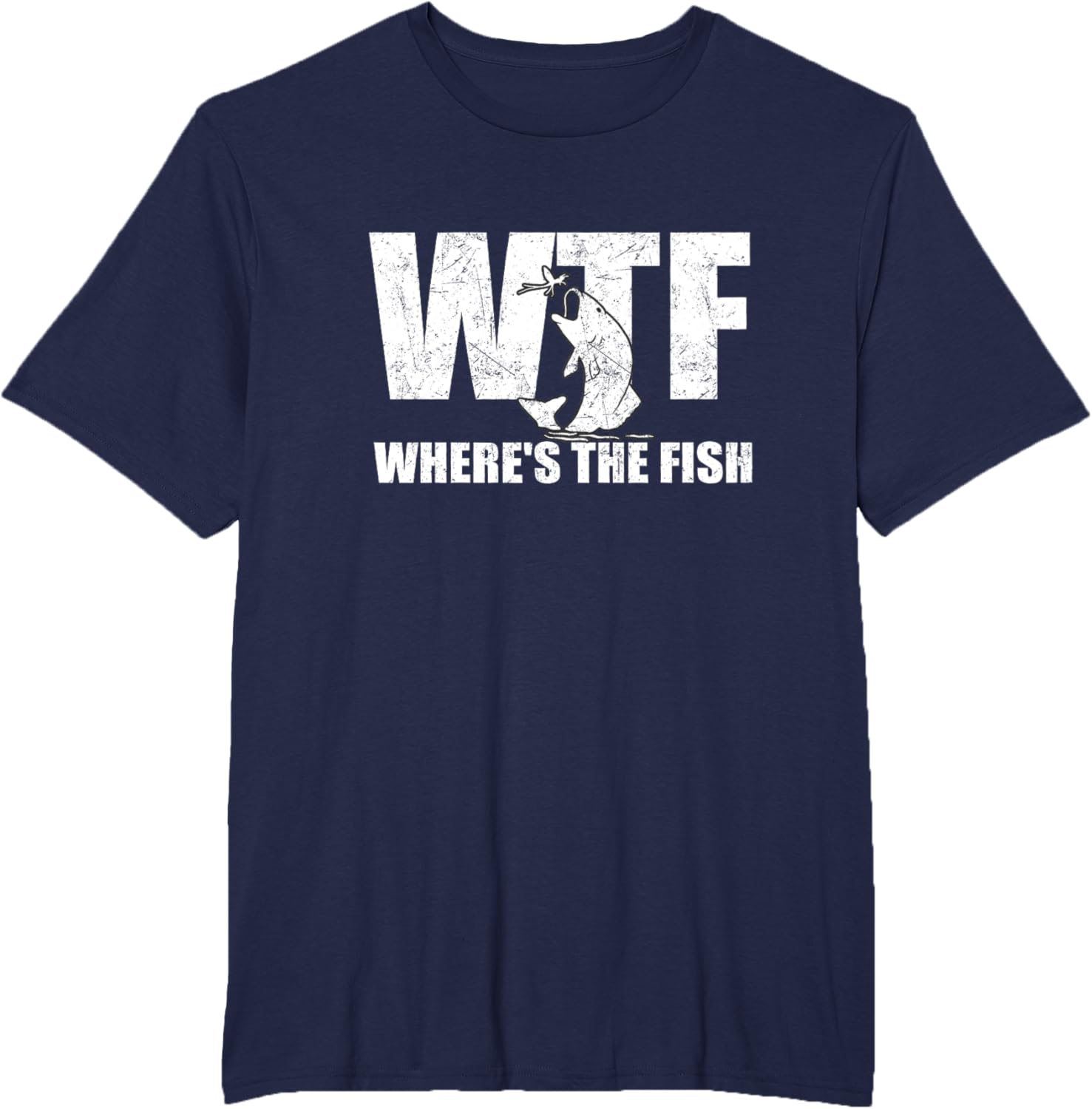 WTF Where's The Fish Men's Funny Fishing Gifts Fathers Day