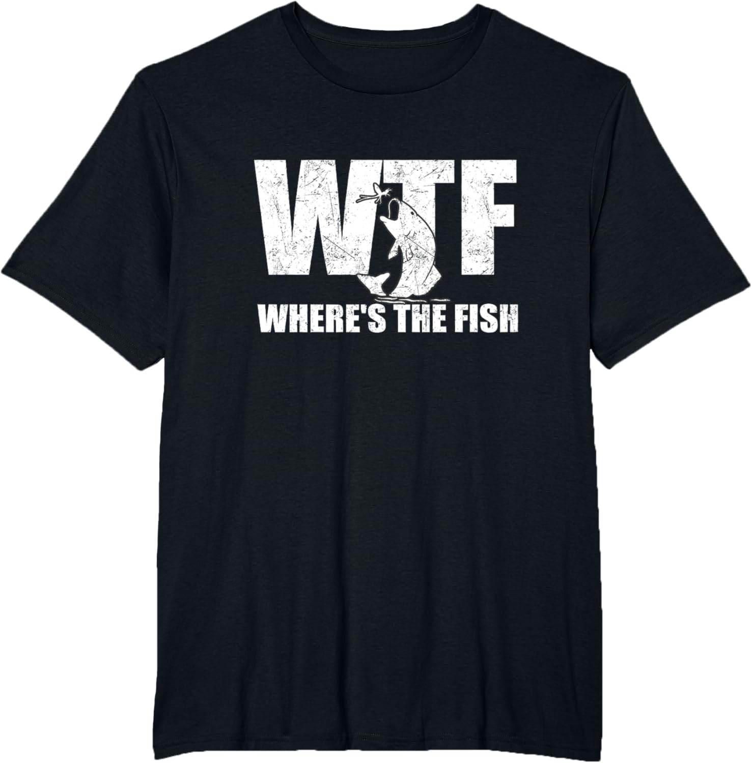 WTF Where's The Fish Men's Funny Fishing Gifts Fathers Day