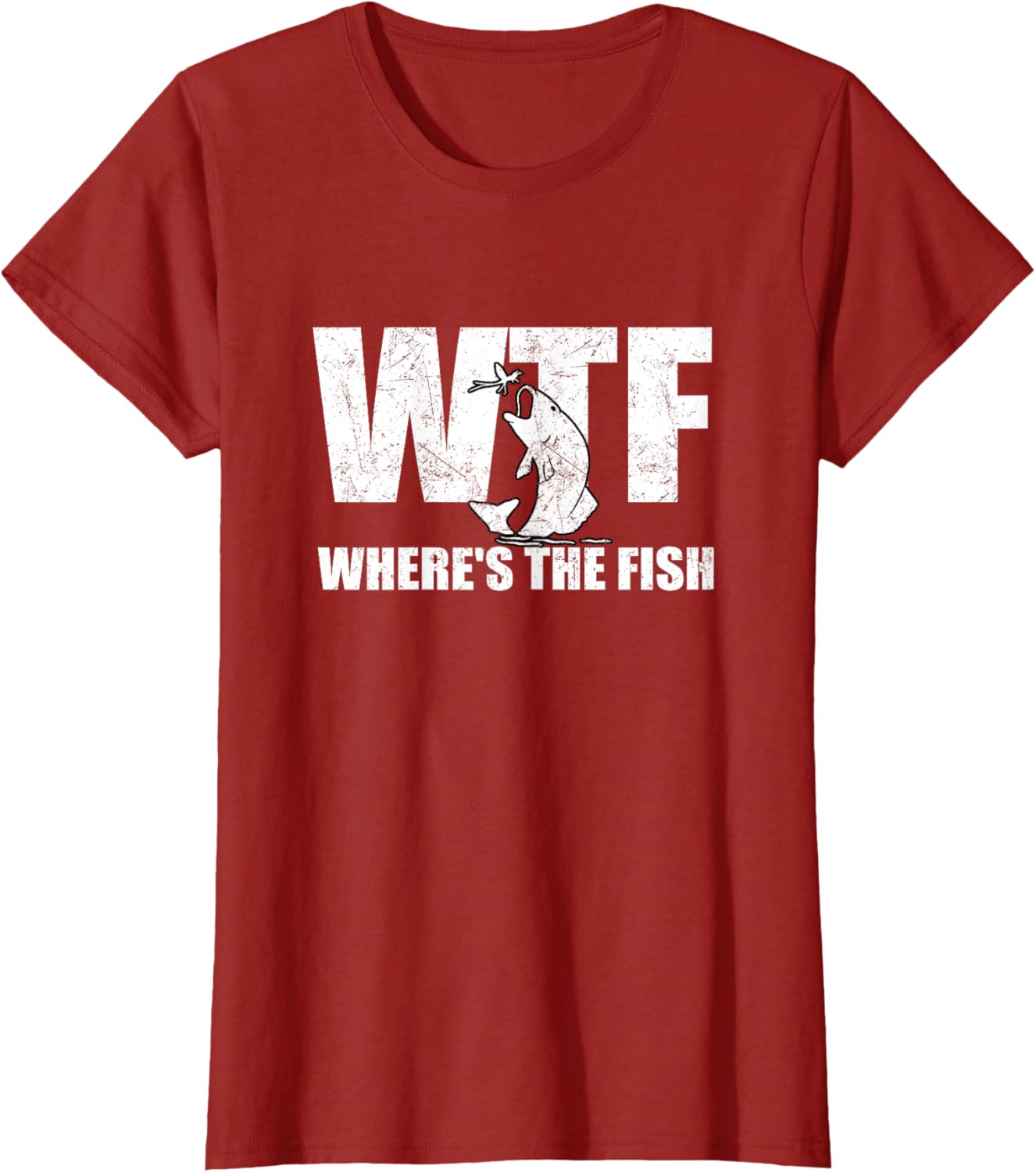 WTF Where's The Fish Men's Funny Fishing Gifts Fathers Day