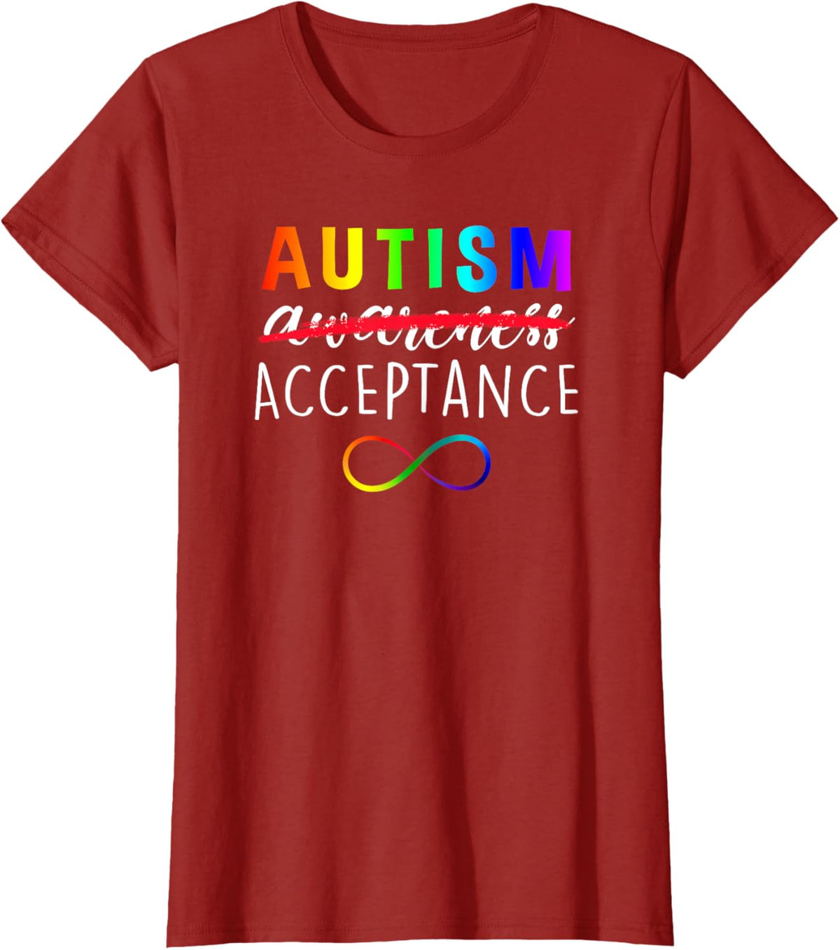 Autism - Red Instead - Acceptance Not Awareness
