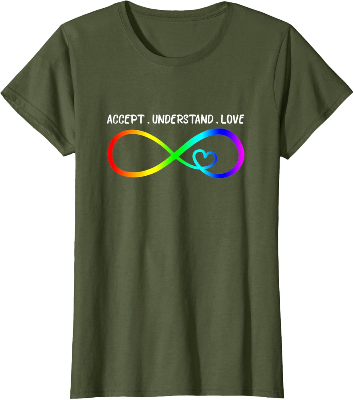 Accept Understand Love Heart Infinity Autism Awareness