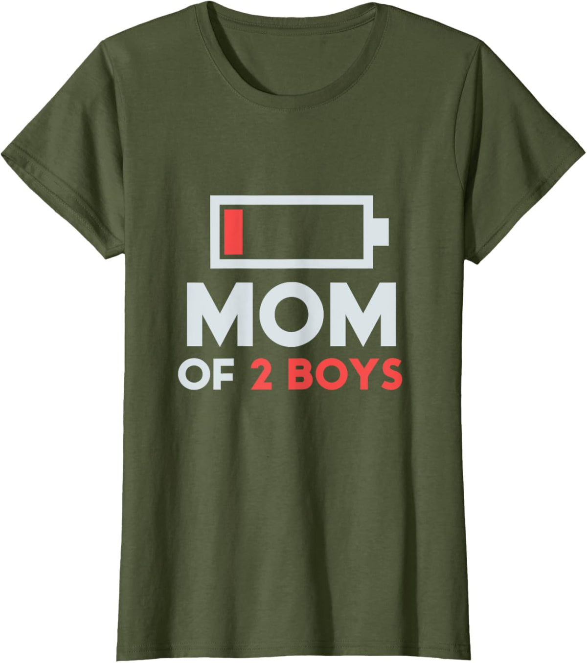 Mom of 2 Boys Gift from Son Mothers Day Birthday Women Mother Shirt