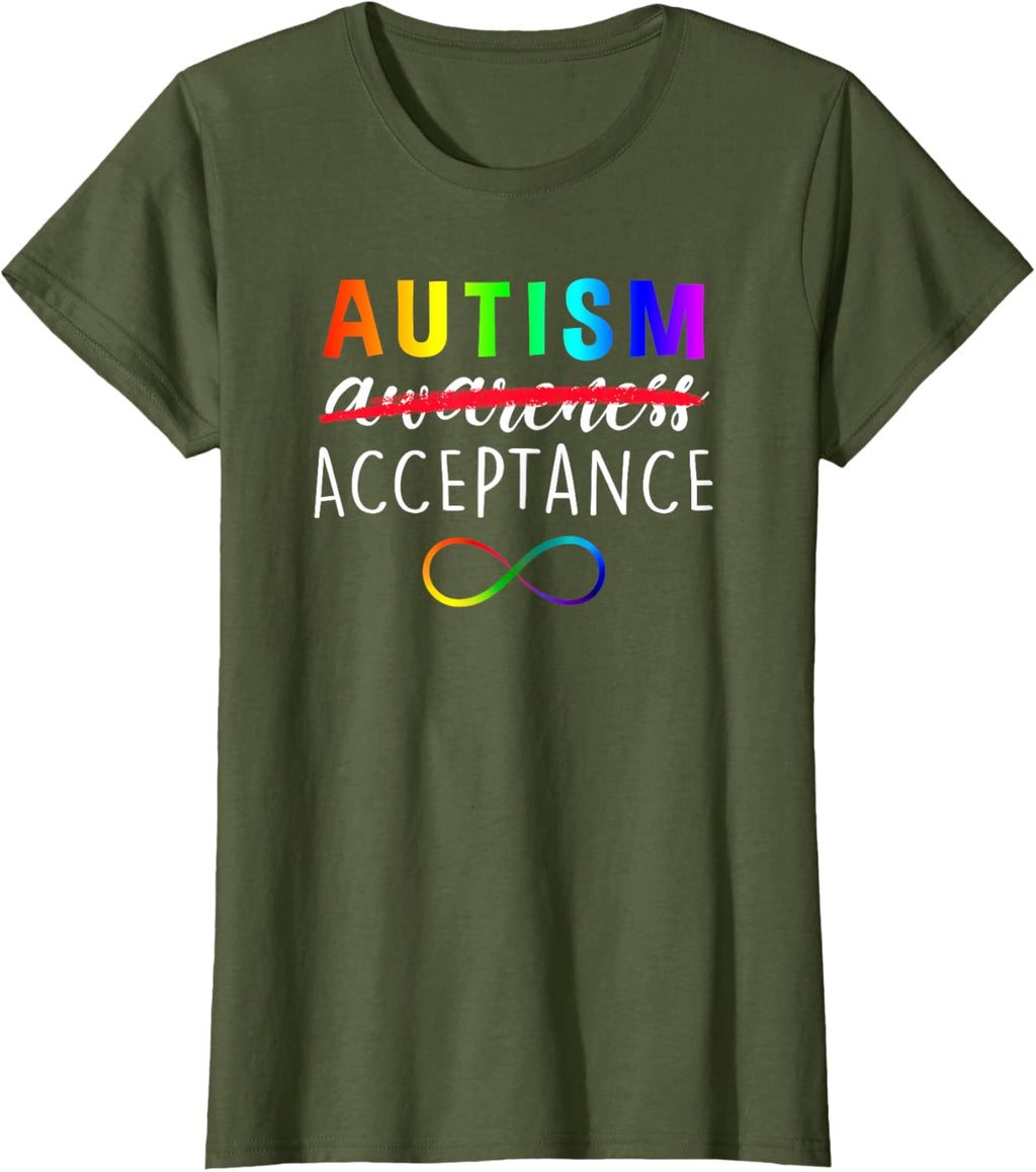 Autism - Red Instead - Acceptance Not Awareness