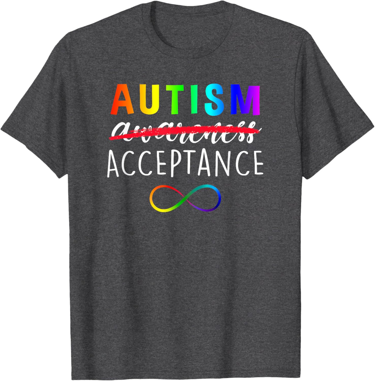 Autism - Red Instead - Acceptance Not Awareness