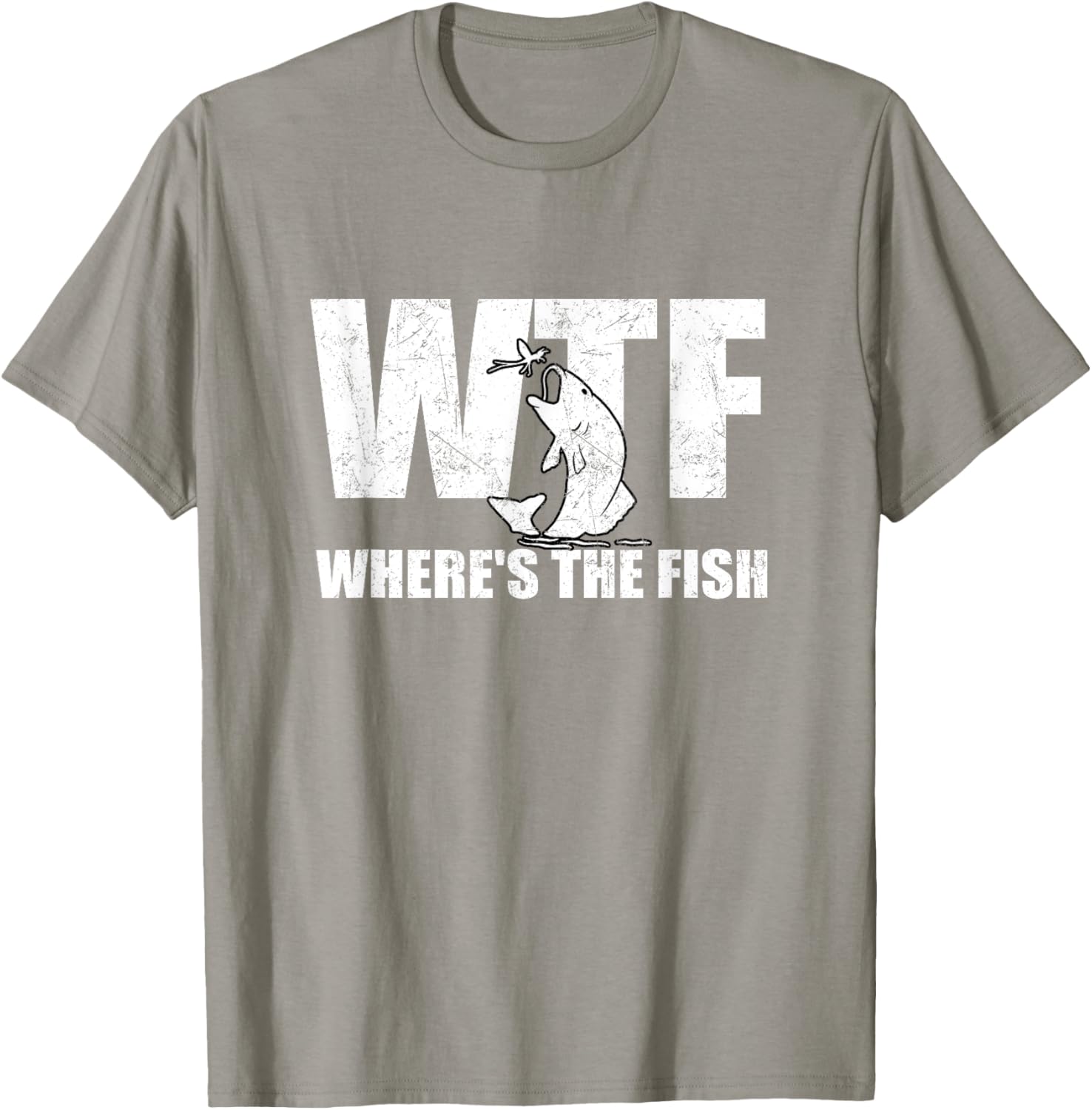 WTF Where's The Fish Men's Funny Fishing Gifts Fathers Day