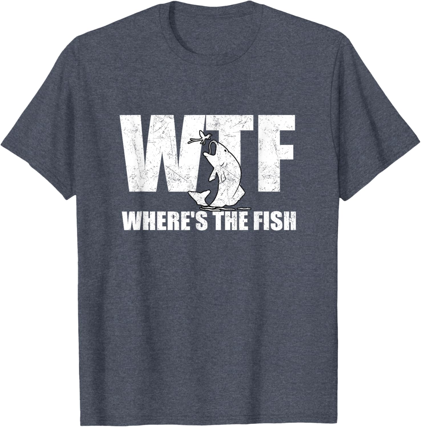 WTF Where's The Fish Men's Funny Fishing Gifts Fathers Day