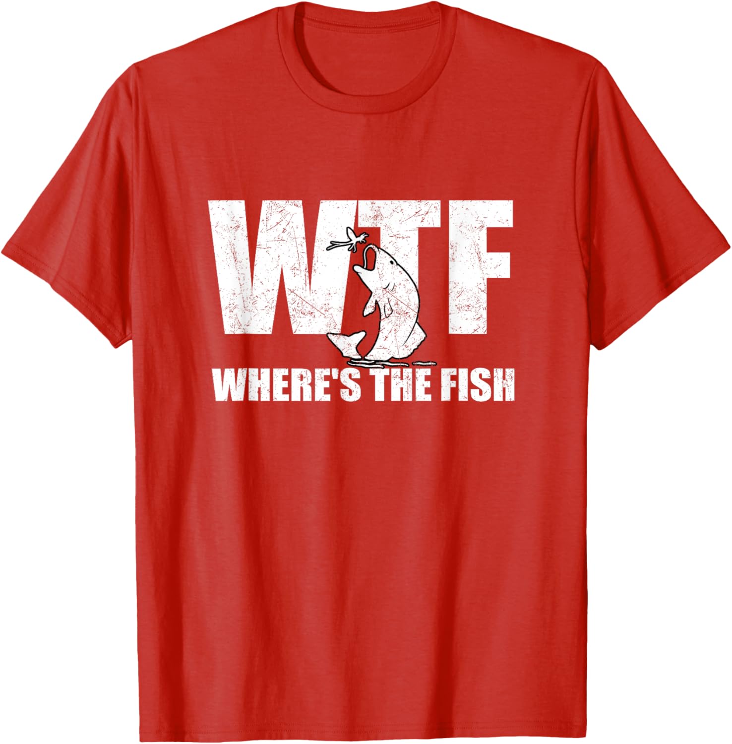 WTF Where's The Fish Men's Funny Fishing Gifts Fathers Day