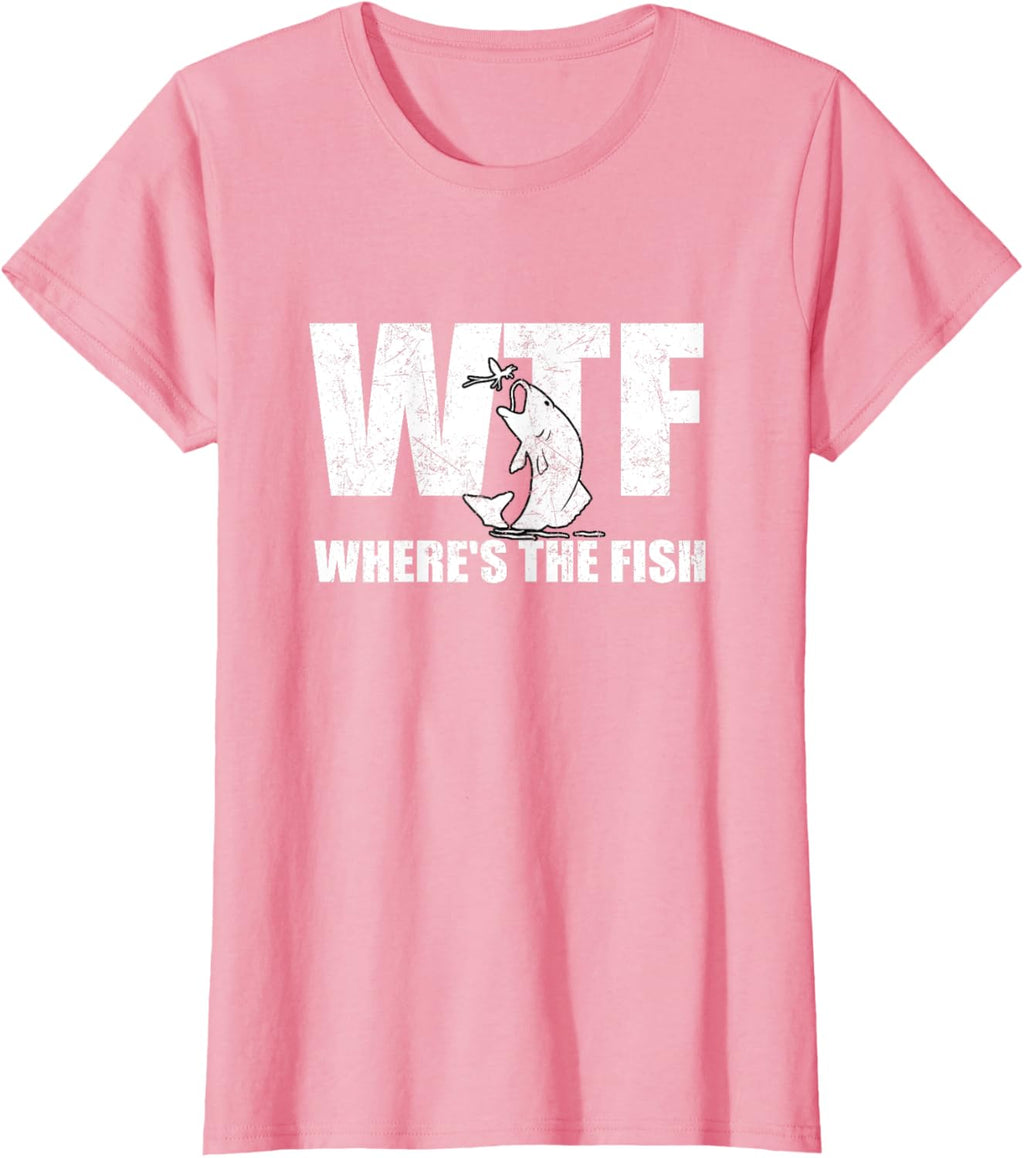 WTF Where's The Fish Men's Funny Fishing Gifts Fathers Day
