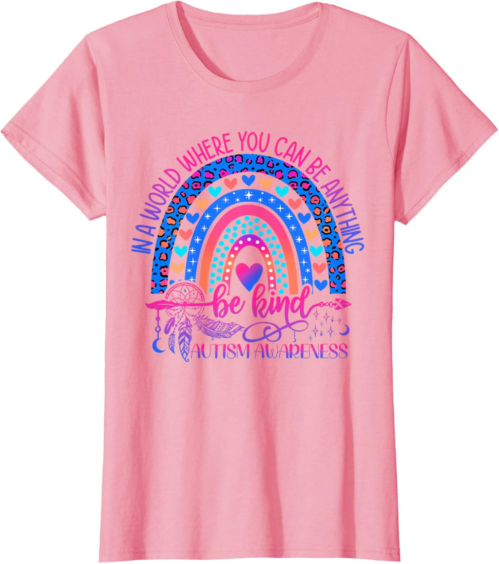 Autism Awareness Be Kind Leopard Rainbow Choose Kindness