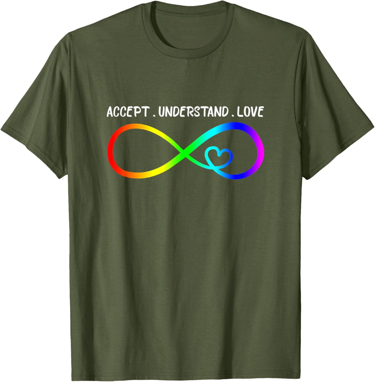 Accept Understand Love Heart Infinity Autism Awareness