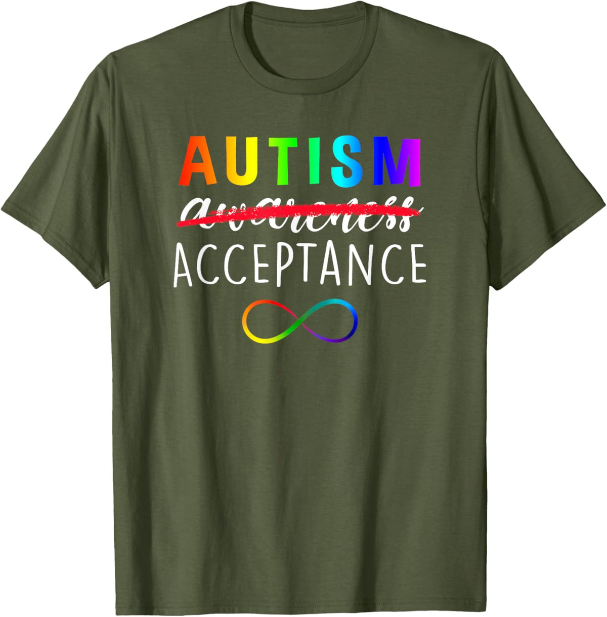 Autism - Red Instead - Acceptance Not Awareness