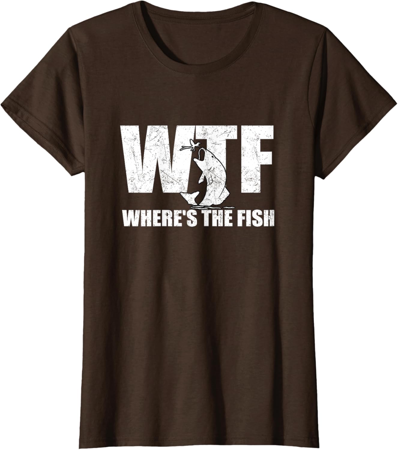 WTF Where's The Fish Men's Funny Fishing Gifts Fathers Day
