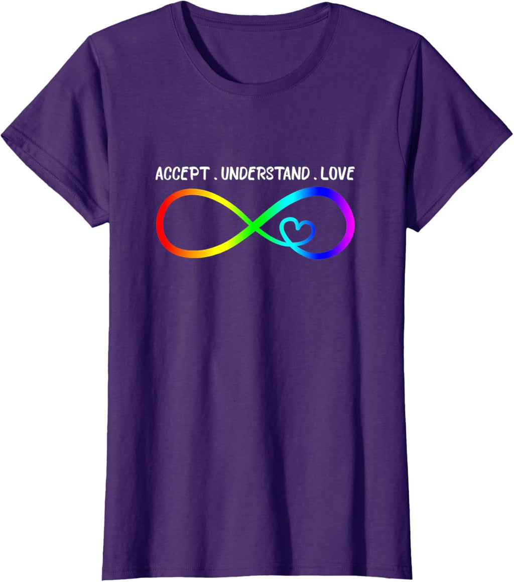 Accept Understand Love Heart Infinity Autism Awareness