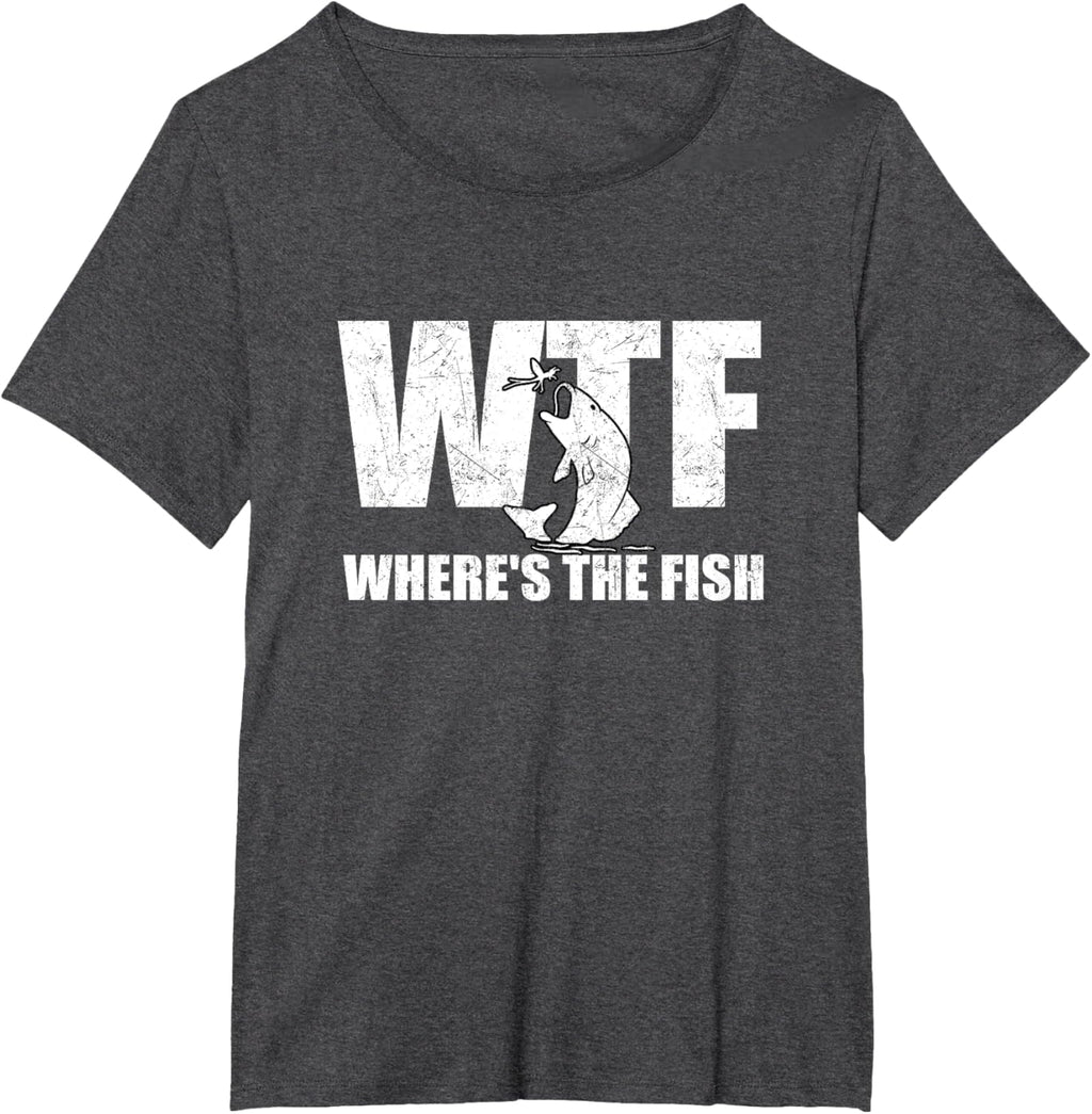WTF Where's The Fish Men's Funny Fishing Gifts Fathers Day