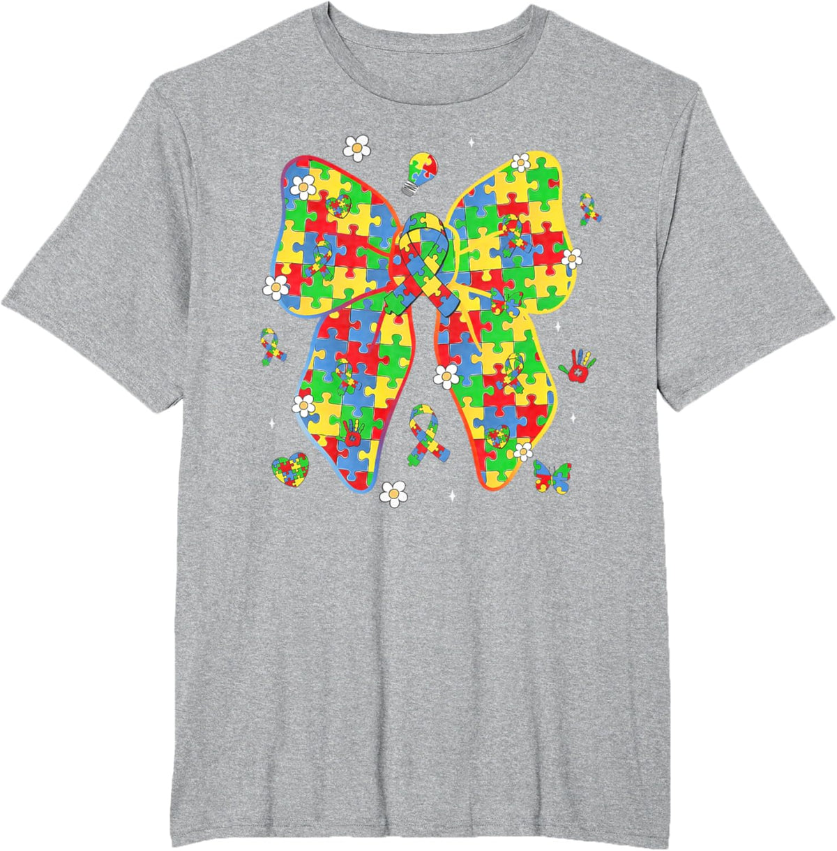 Autism Awareness Coquette Bow Puzzle Bow Women Kids Girl Boy