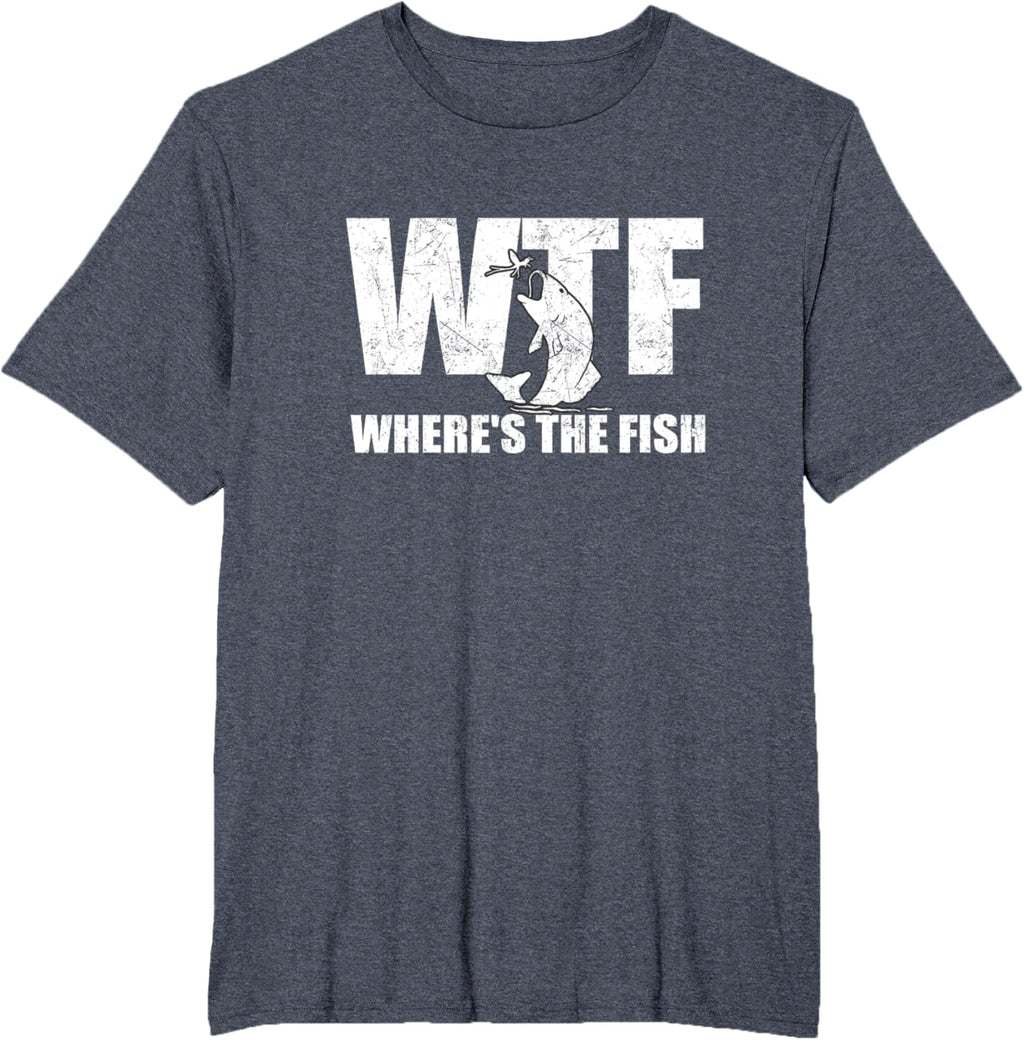 WTF Where's The Fish Men's Funny Fishing Gifts Fathers Day