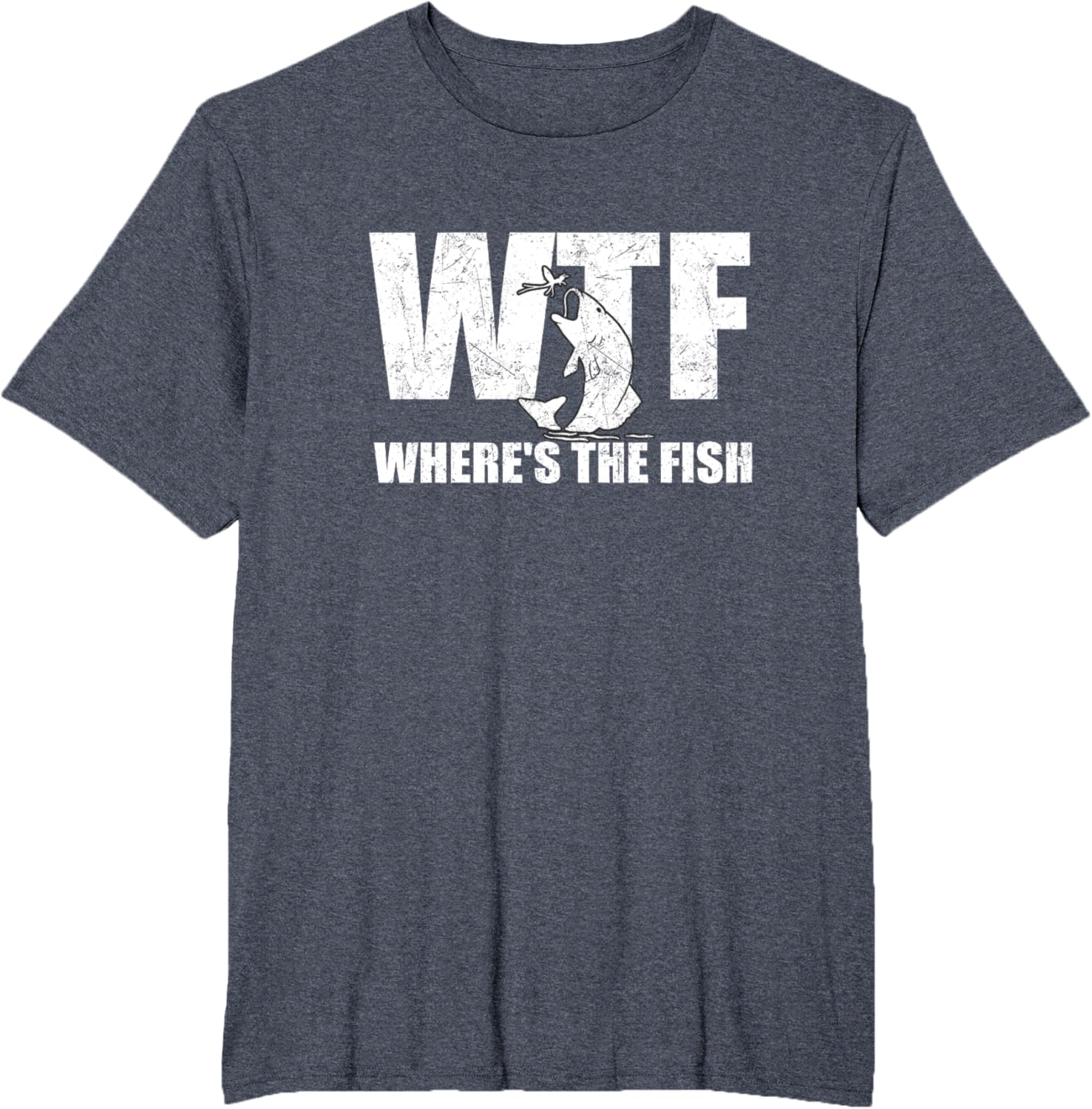 WTF Where's The Fish Men's Funny Fishing Gifts Fathers Day
